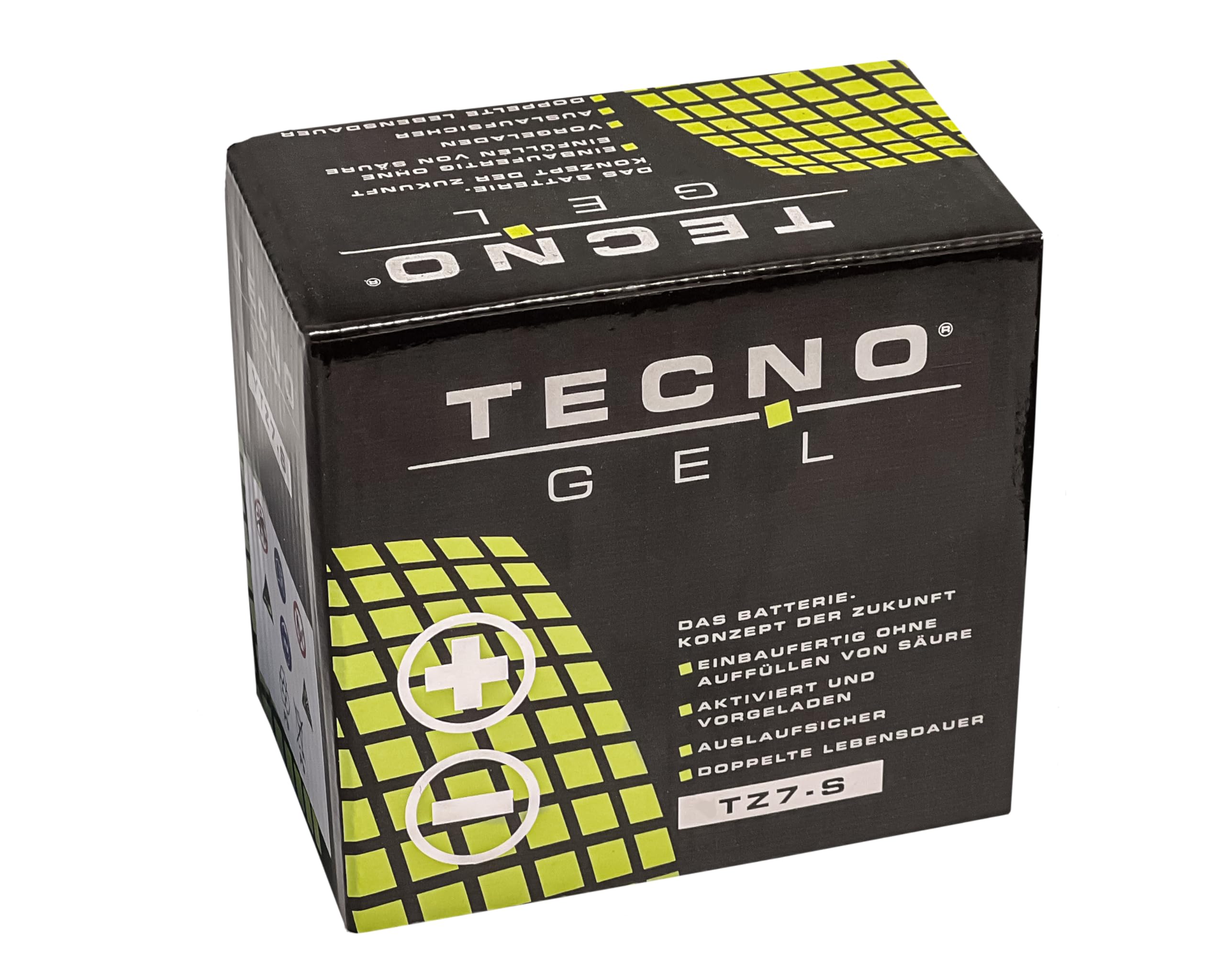 Tecno-Gel Motorcycle Battery for YTZ7-S 12 V Gel Battery 6Ah (DIN