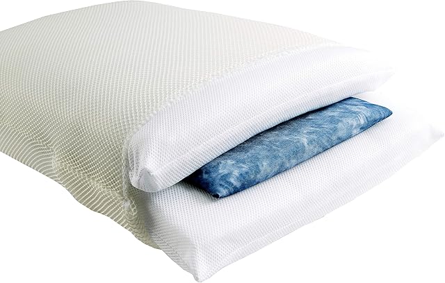 Breathe-zy Anti Suffocation Epilepsy Pillow - Breathable with Memory Foam insert for Extra Comfort & Support | Pillow case now available in White, Pink, Red or blue (White)