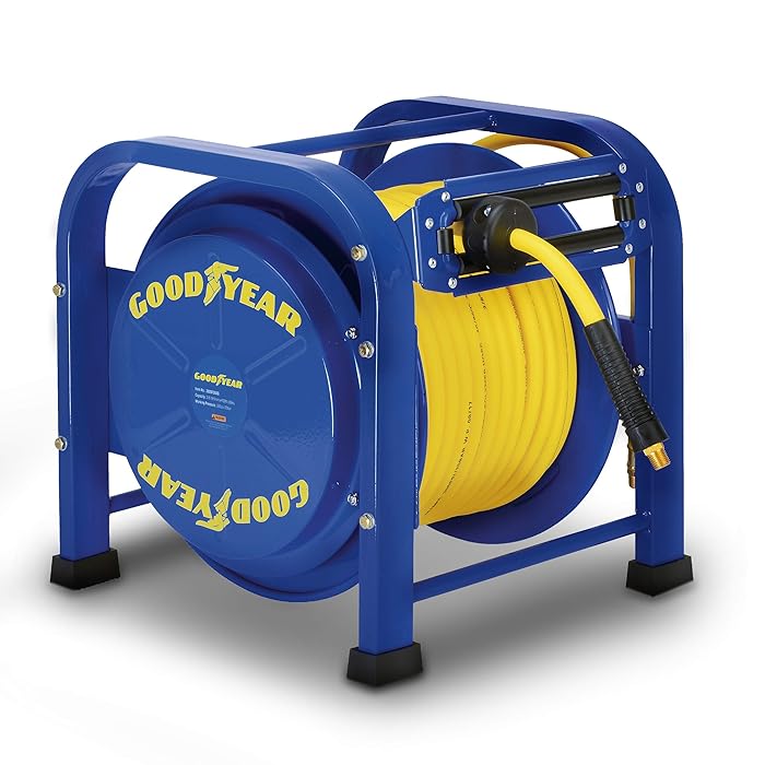 Buy Goodyear Air Hose Reel Retractable 9.5mm x 30m 20BAR Max SBR Rubber