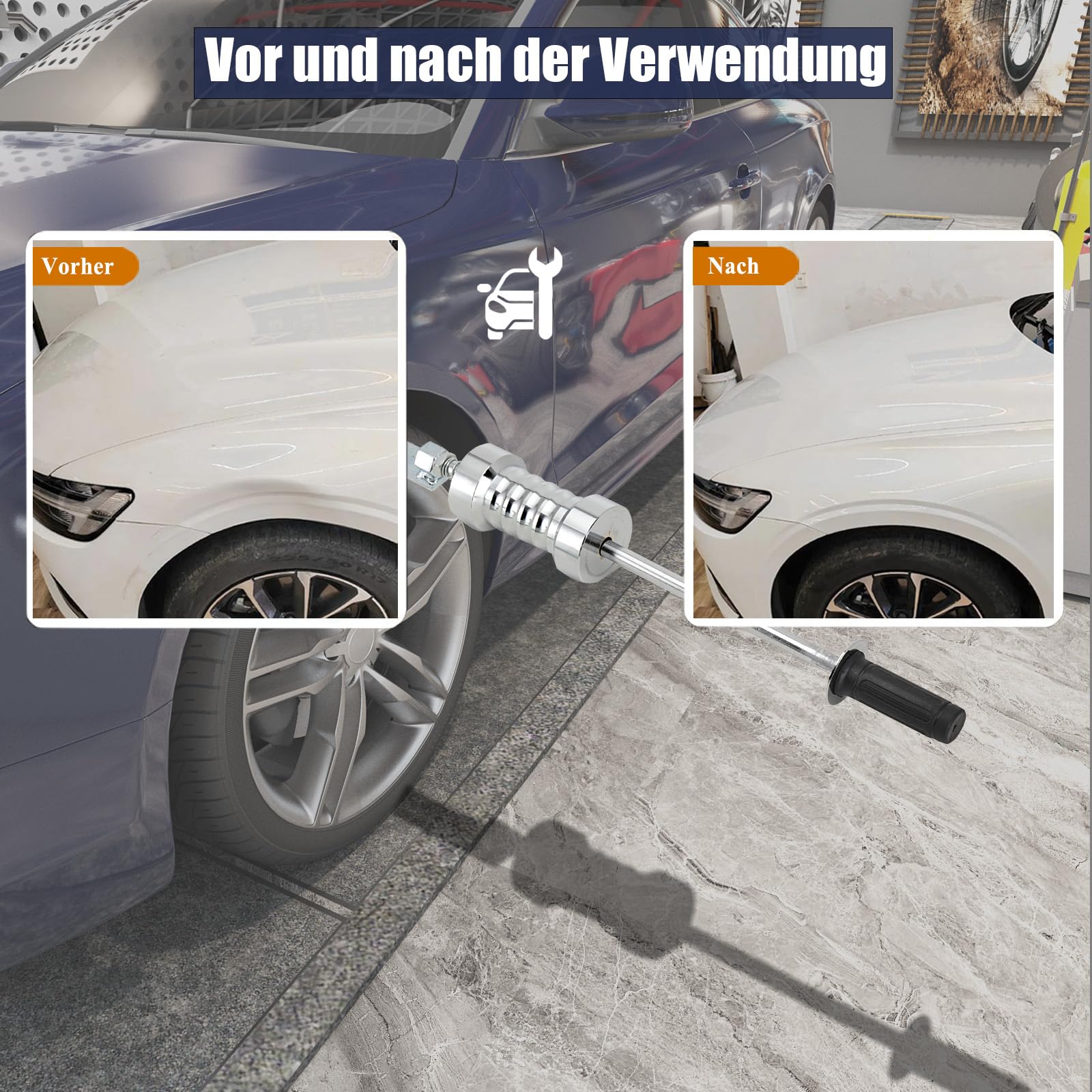 Gleithammer-Set, Schwerlast-Zughamme mit 5 Haken Zughammer