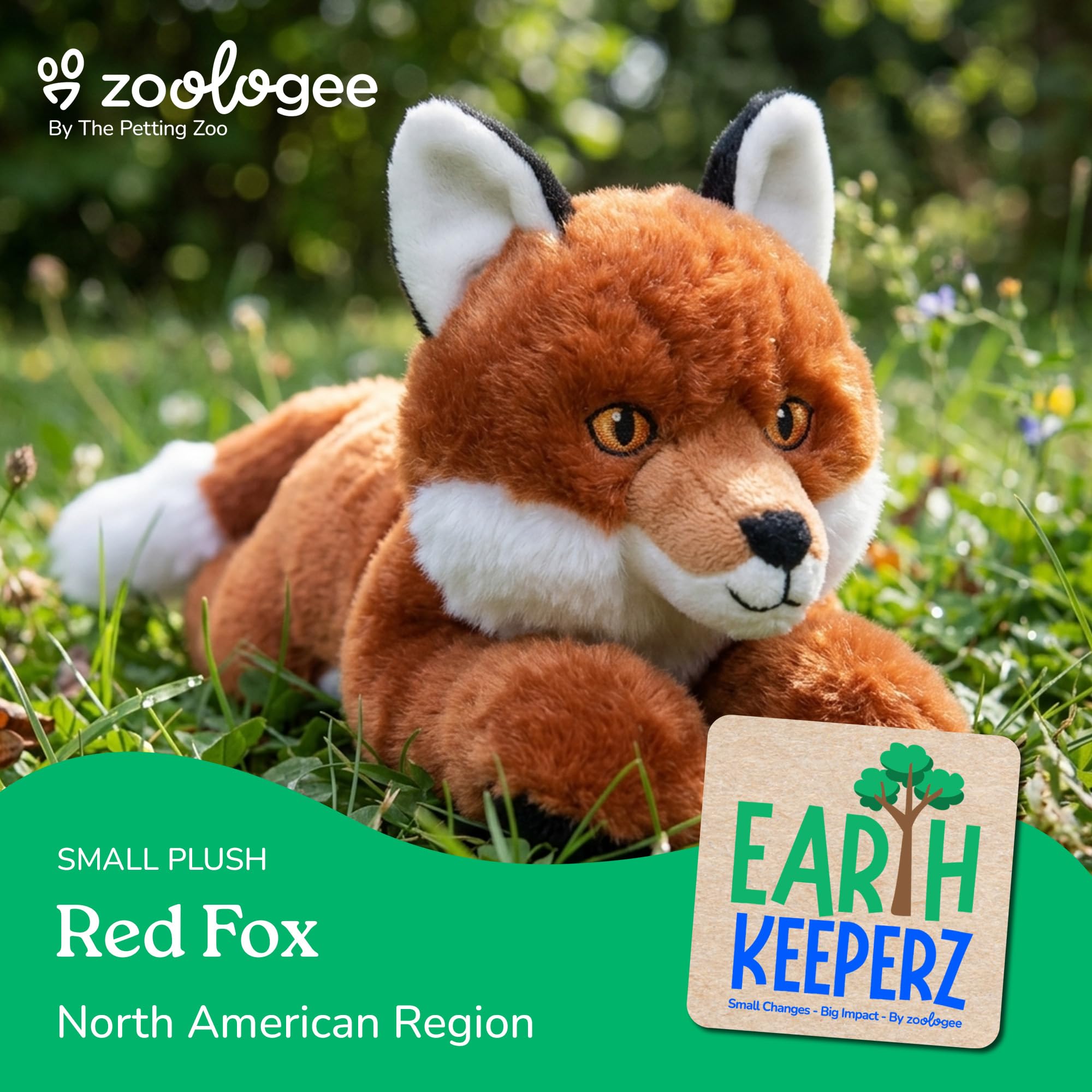 Amazon.com: The Petting Zoo Red Fox Stuffed Animal Plushie, Gifts