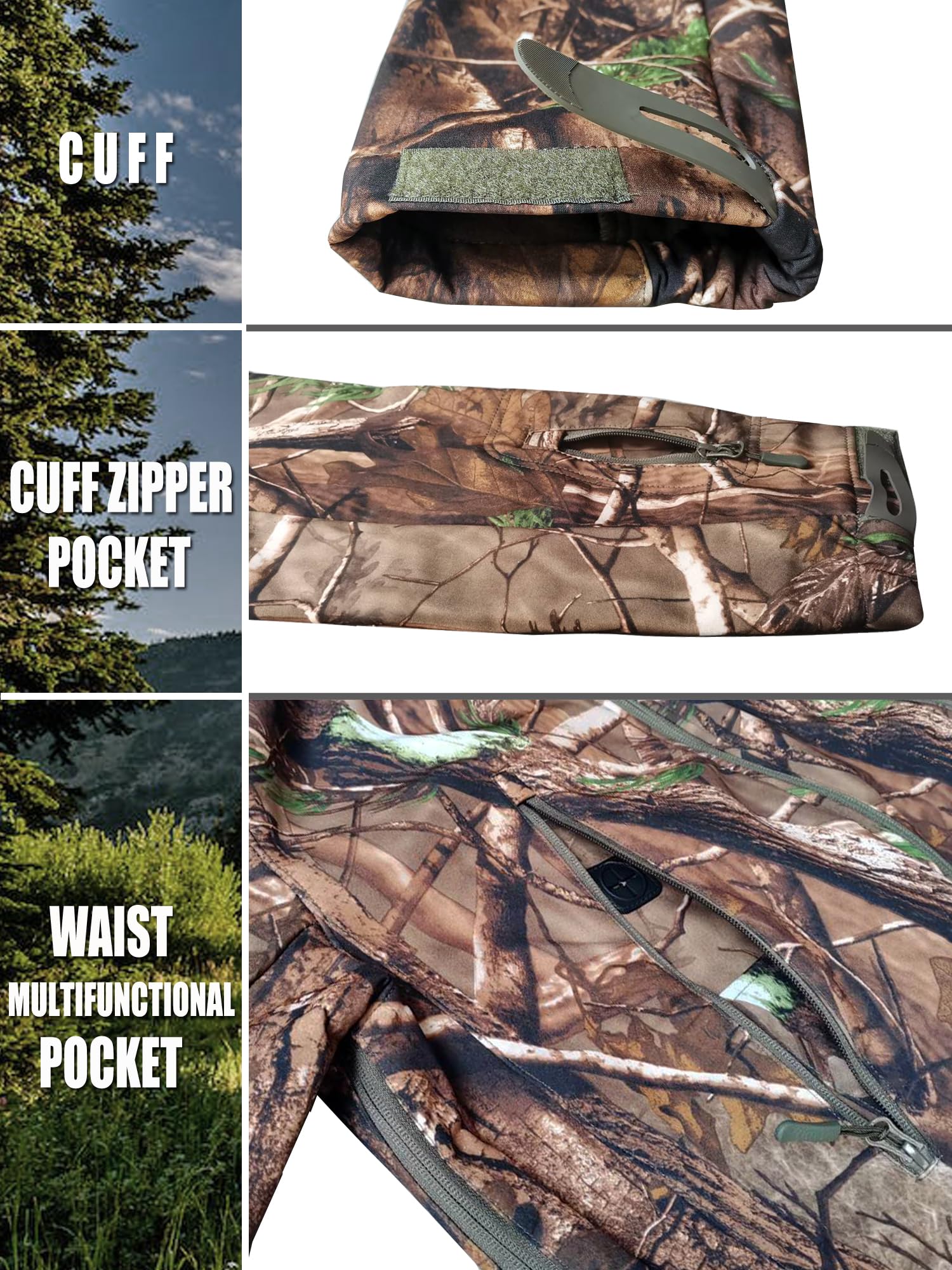 Kelmon Uomo Tattico Softshell Giacca Multifunzionale Outdoor Camouflage Militare Pile Fodera Impermeabile Antivento Calda Cappuccio Cappotto