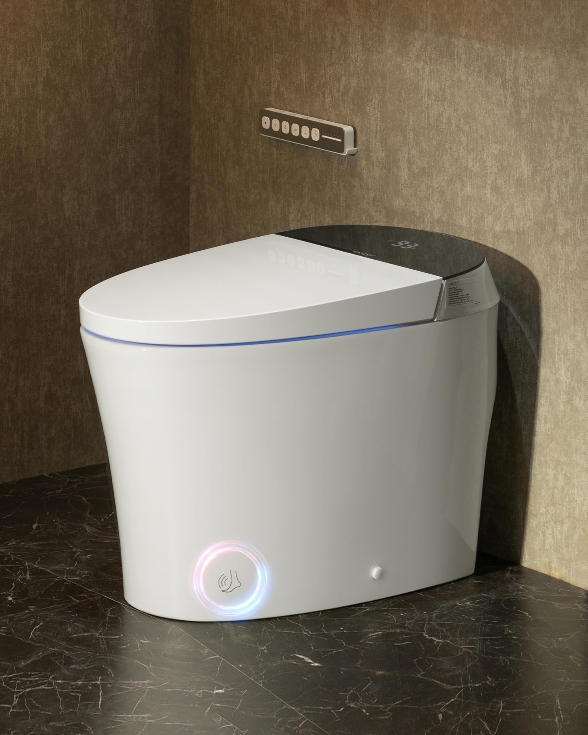 Photo 1 of CANEST Smart Toilet with Bidet Built in, Auto Open Close Lid, ADA Height, Smart Temperature Control, Dual Flush with Tank, Heated Seat, Warm Dryer, Remote Control (TC-200GE NEW)