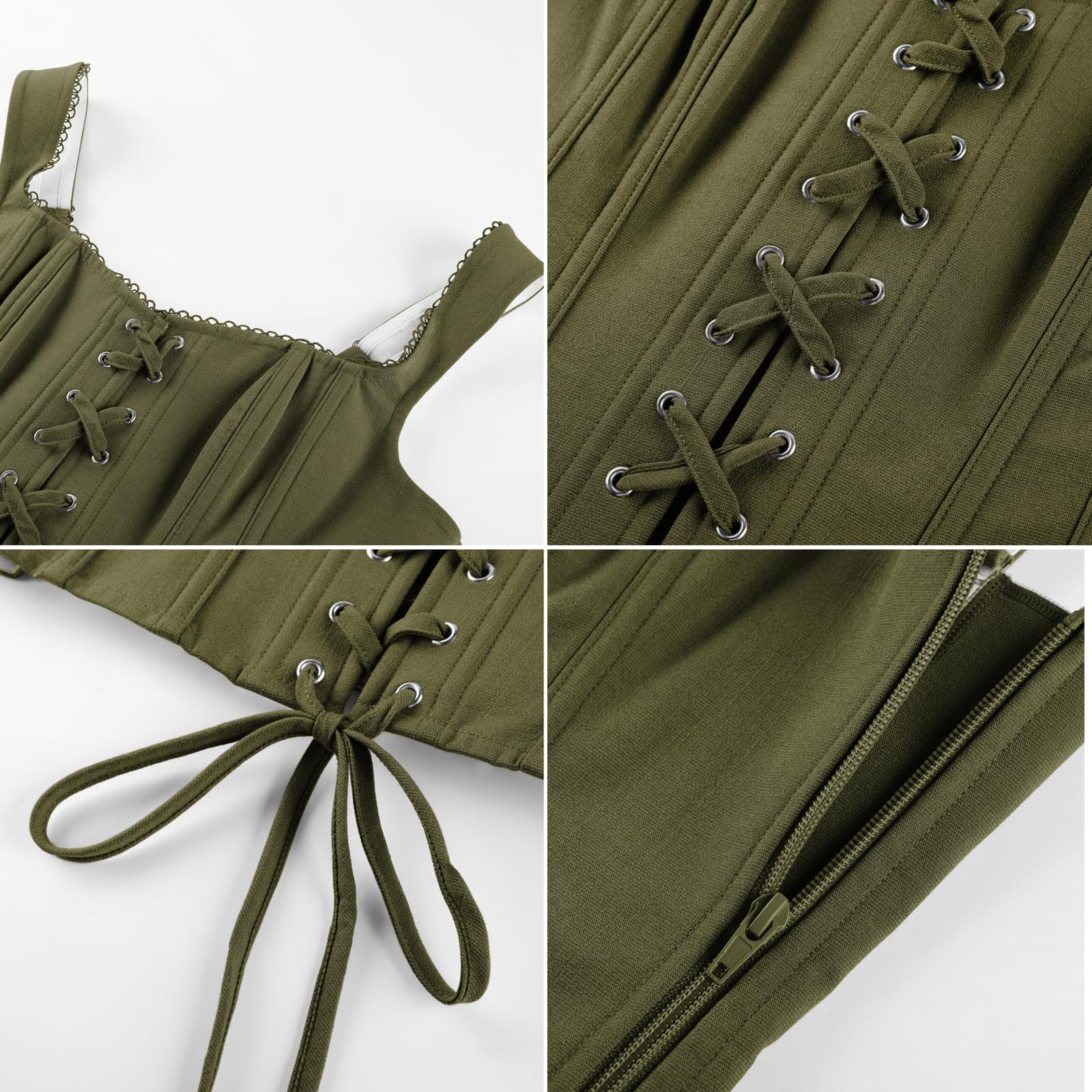 SCARLET DARKNESS Corsé para mujer, corsé pirata renacentista con cordones y deshuesado estilo Y2K, chaleco overbust