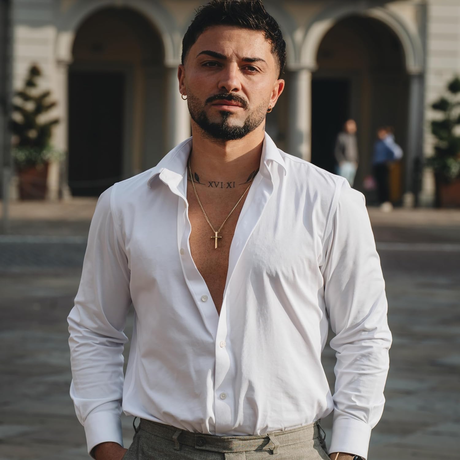 SERASAR Premium Necklace Men [Loyal] | Stainless 316L Surgical Steel | Waterproof | Solid Cuban Chain | Secure Clasp | Three Colors | Jewelry Box Included