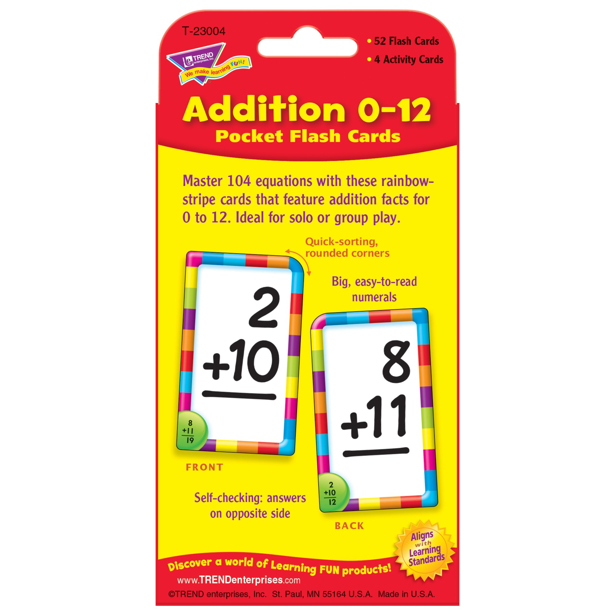 Amazon.com: Addition Pocket Flash Card Game : Toys & Games