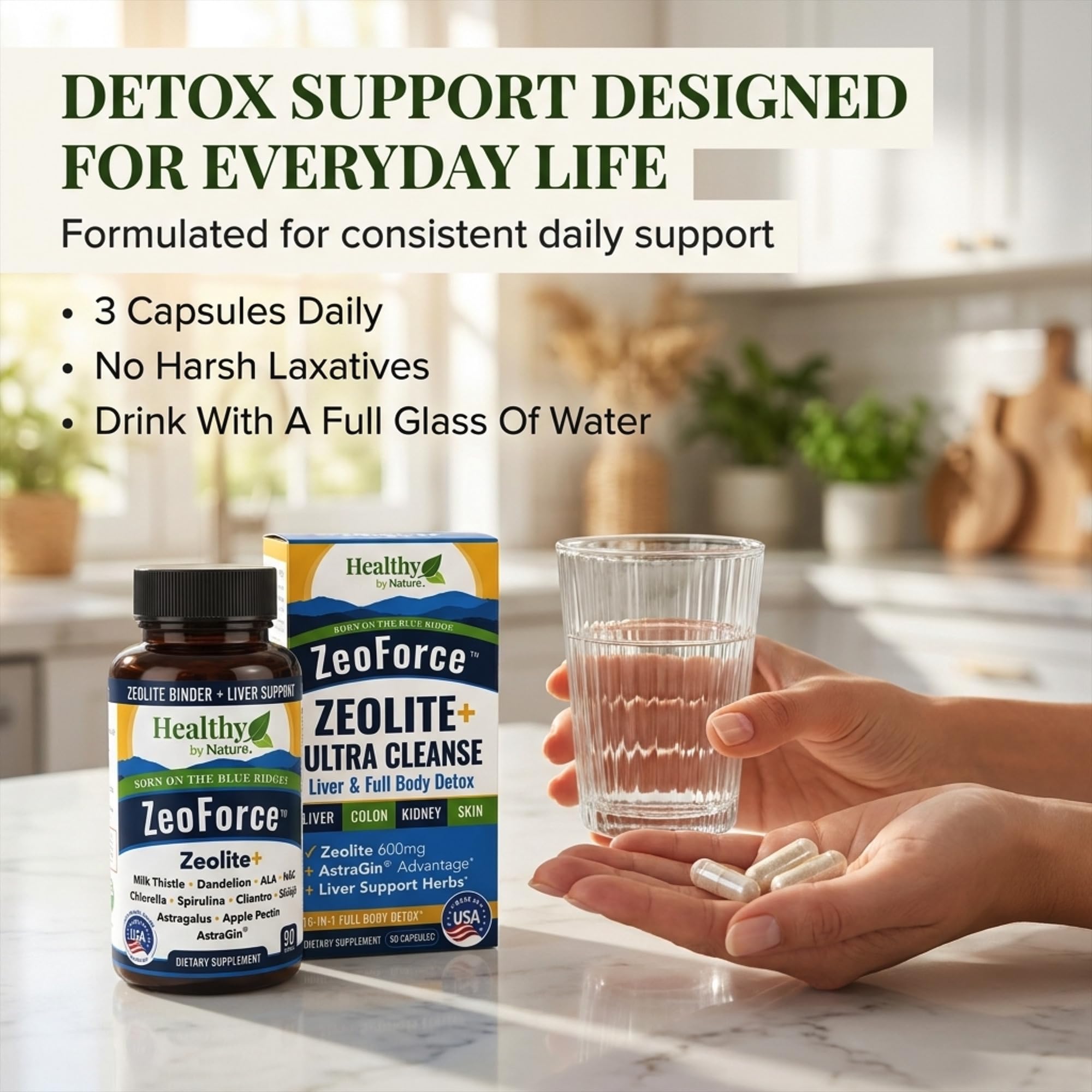 Zeolite + Liver Ultra Cleanse | Heavy Metal & Microplastic Detox Binder Support for Adults | Milk Thistle NAC Chlorella Cilantro Spirulina Shilajit Astragalus | Promotes Energy, Gut Health (90 Count) — Amazon image 9