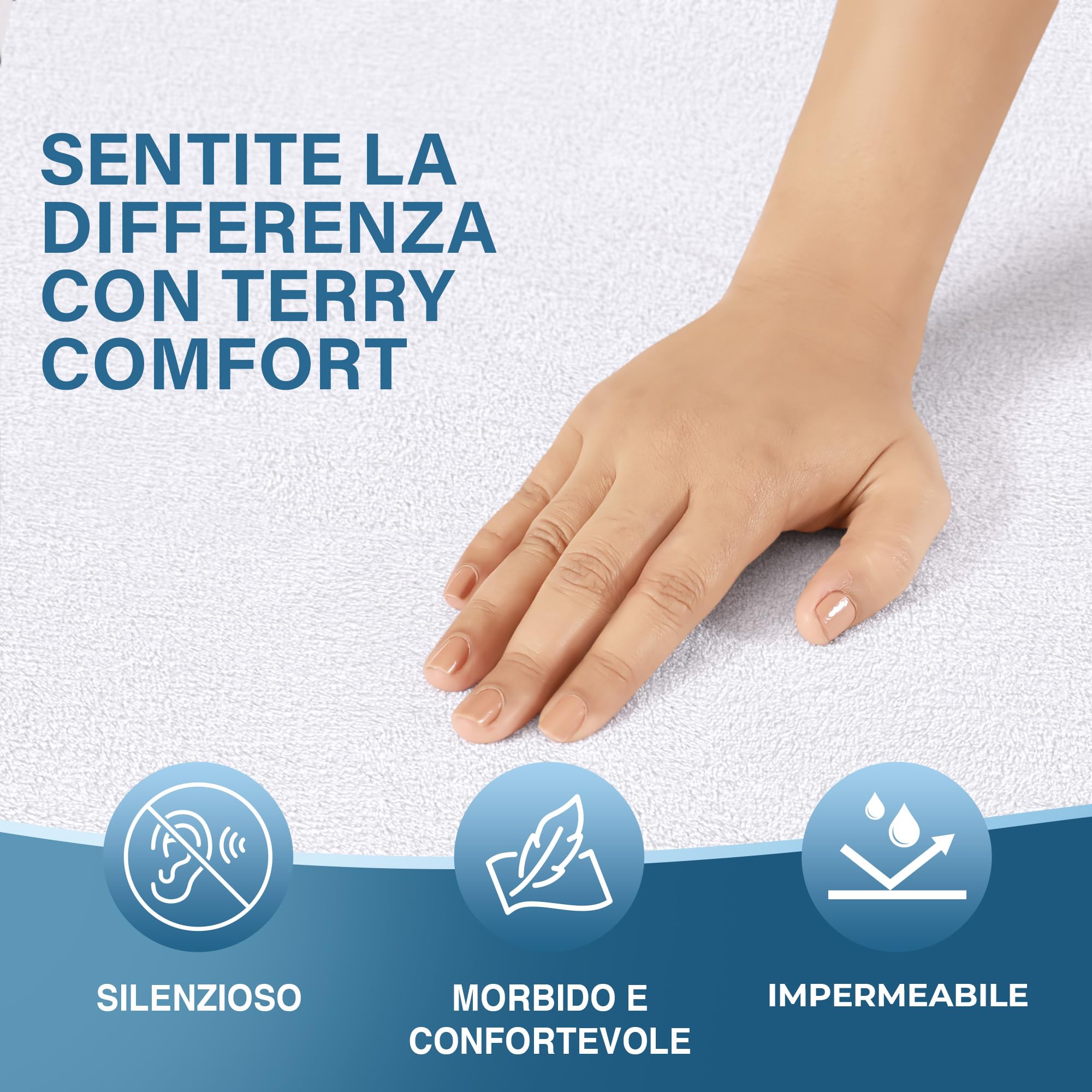 Utopia Bedding Coprimaterasso Matrimoniale Impermeabile 90 x 200 cm (Confezione da 2), 4 Angoli Elasticizzati, Certificato OEKO-TEX, Proteggi Materasso, Traspirante, Lavabile