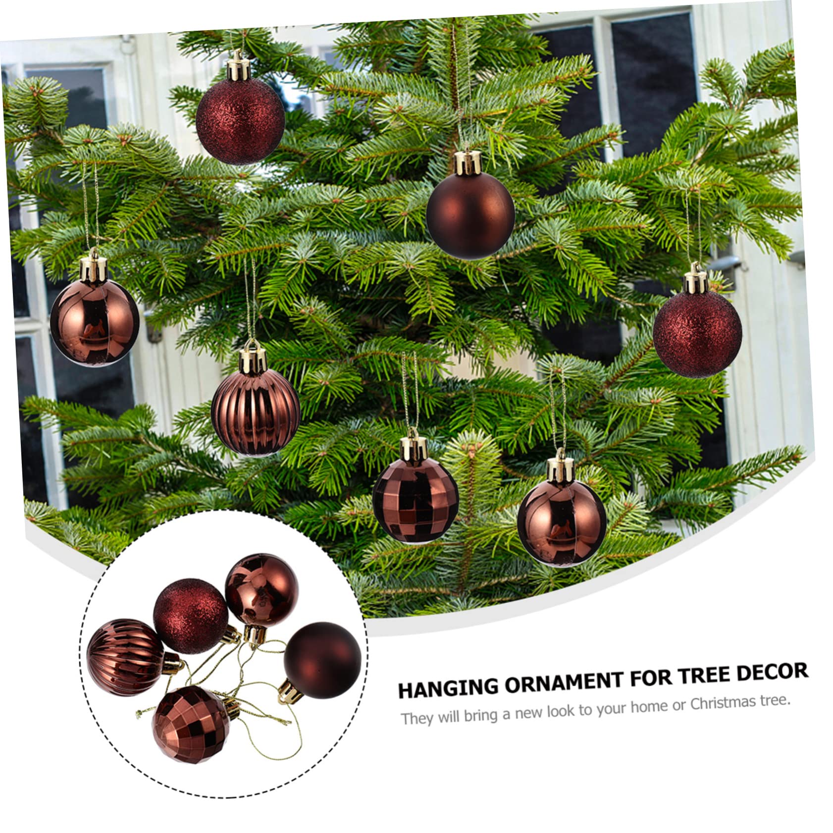 Cabilock Adorno Colgante De Navidad Forma De Bola para Decorar Árboles De Navidad Accesorio Festivo para Hogar y Celebraciones Navideñas