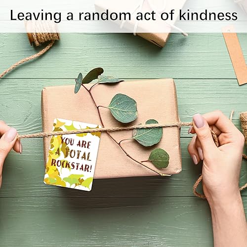 Miniatura 7 de HOMANGA 50 tarjetas inspiradoras únicas, minitarjetas de notas motivacionales con citas de ánimo, agradecimiento, gratitud, afirmaciones positivas