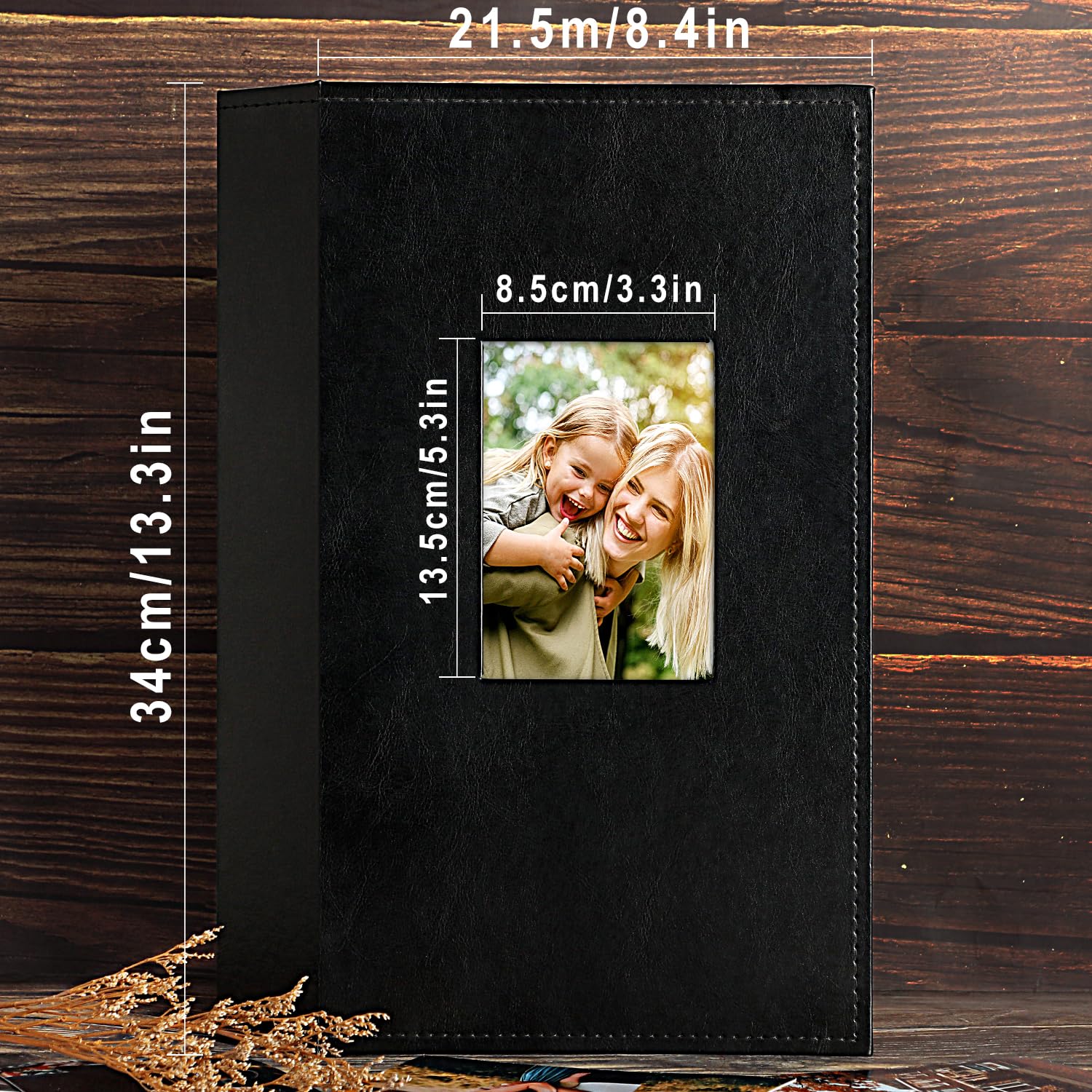 Ywlake Photo Album 10 x 15 300 cm Leather Fabric Album for Horizontal Photos Black, 300 photos - Image 4