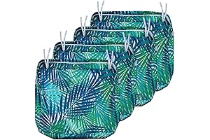 NettyPro Outdoor Cushion Slipcovers Waterproof 4 Pack Patio Chair Seat Cushion Covers...
