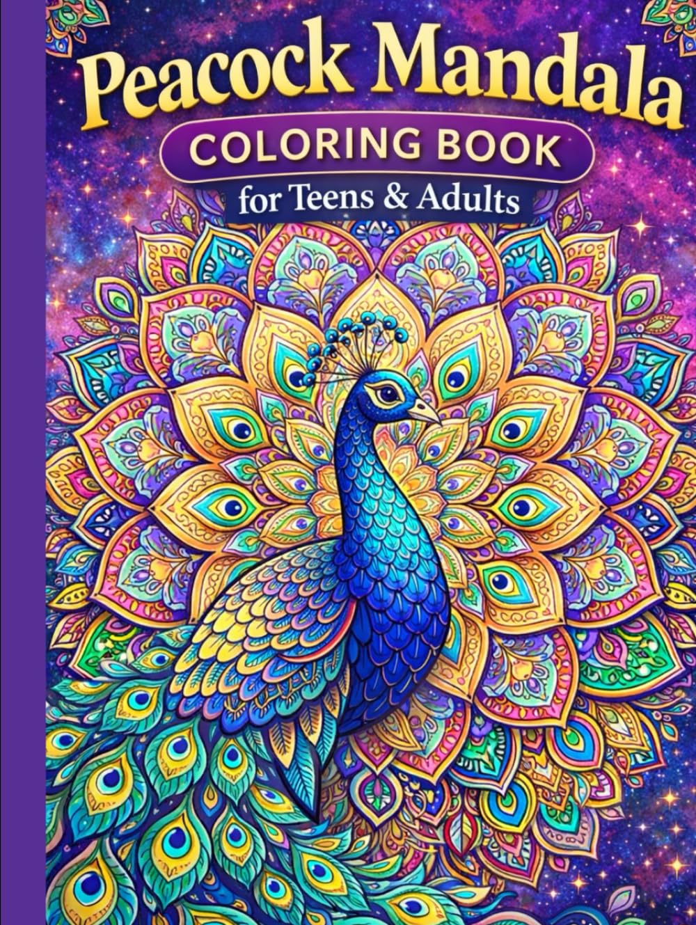 Peacock Mandala Coloring Book for Teens & Adults