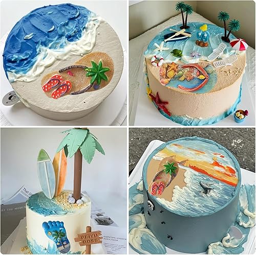 Vista 39 de Zixiang Molde para pastel de fondant con temática marina, sirena, concha, concha, coral, algas marinas, tortugas marinas, delfín, molde de silicona