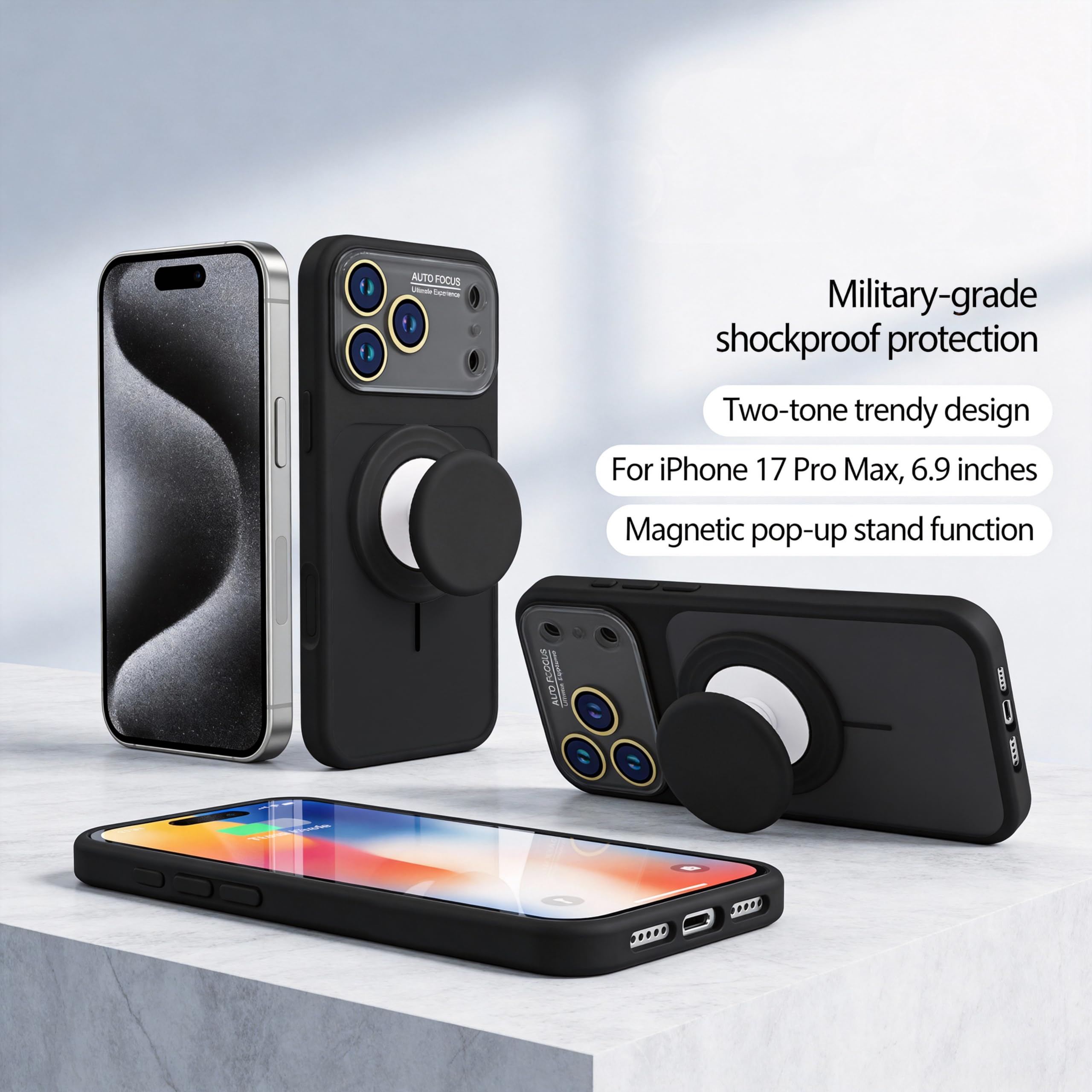 Amazon.co.jp: XZC iPhone 17 Pro Max ケース MagSafe対応 全面カメラ
