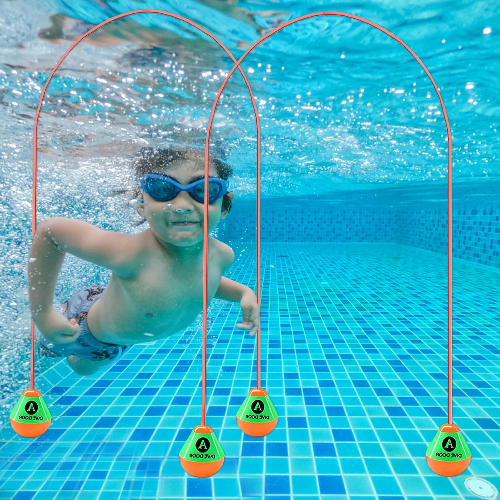 Lot De 4 Anneaux De Natation Et De Plongée Pour Garçons Et Filles Jouets Dentrainement En Piscine Fr