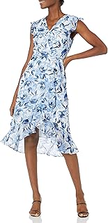 Karl Lagerfeld Paris Women's Faux Wrap Dress