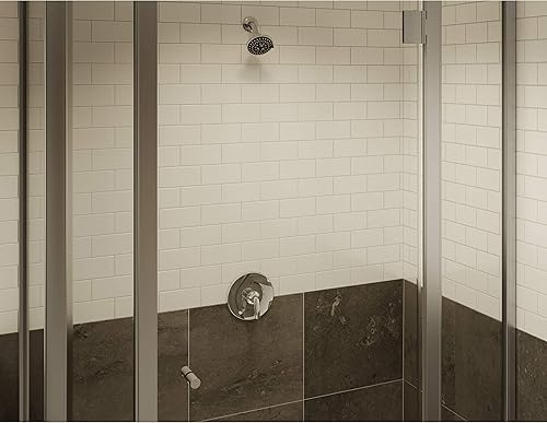 Miniatura 9 de Symmons 5502-15-TRM Elm - Tapacubos de 5 pulverizadores y grifo de ducha cromado 15 GPM válvula no incluida