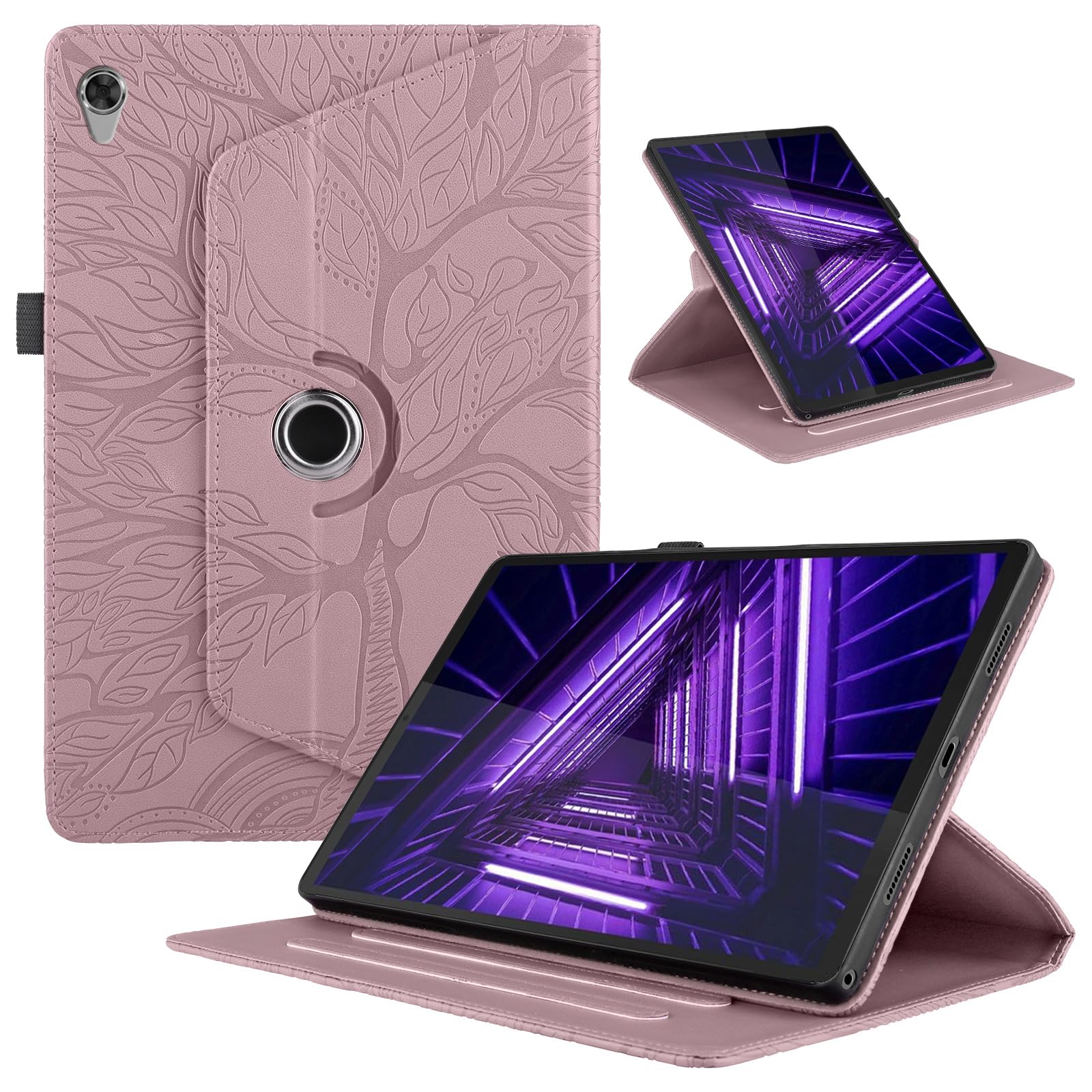 Funda para Samsung Galaxy Tab S9/ S8/ S7 11" (SM-X710/X700/T870) PU Cuero Tablets Protectora Cover 360°Carcasa Giratoria de ángulo Múltiple Stand Función Tablets Funda,Rojo Árboles — view 67