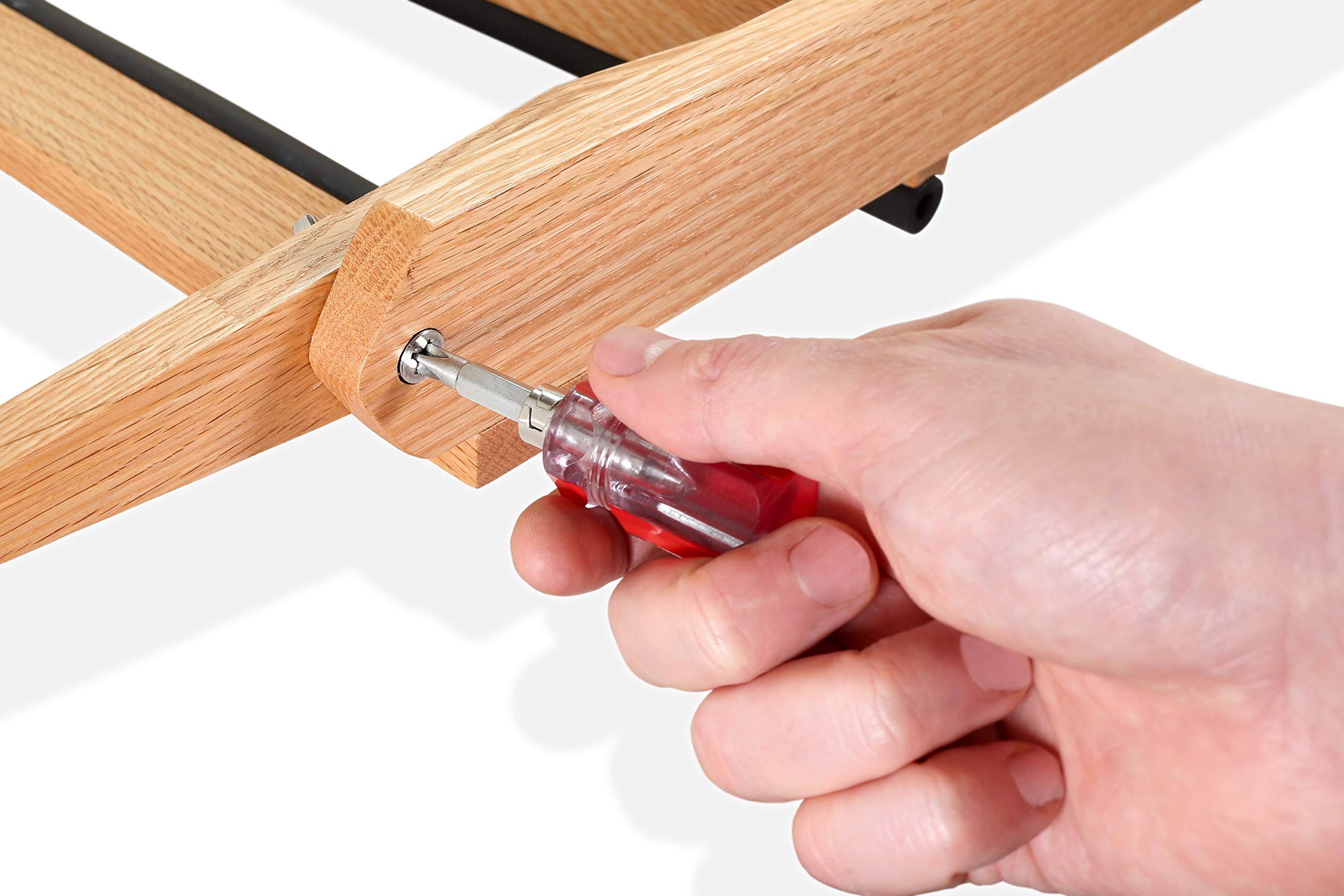 Espositore per chitarre in legno, per chitarre acustiche, elettriche e bassi, per casa o studio, supporto multiplo in rovere massello, con pulitore per corde incluso
