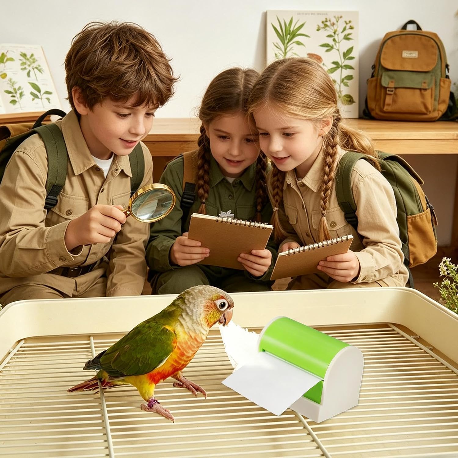 Interactive Bird Cage Toy - Pet Enrichment Engagement Gadget for Birds image 3