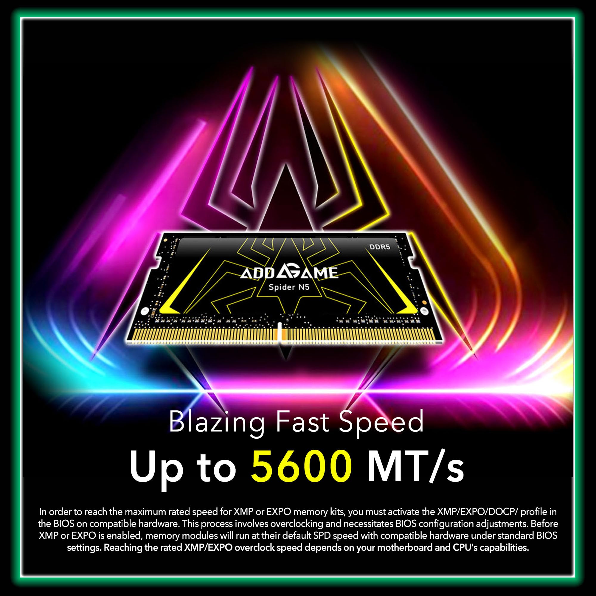 Amazon.com: addlink AddGame Spider N5 DDR5 RAM 16GB Gaming 5600MHz