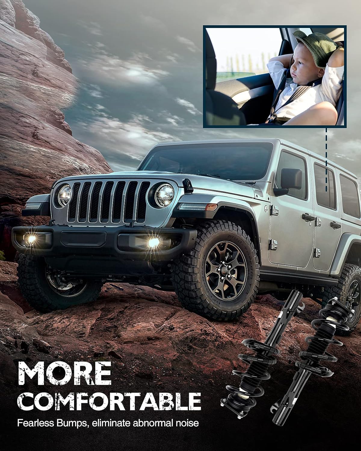 Rear Shock Struts Replacement Complete Assembly Pair Fit for Honda Civic 2001-2005 171340L/171340R