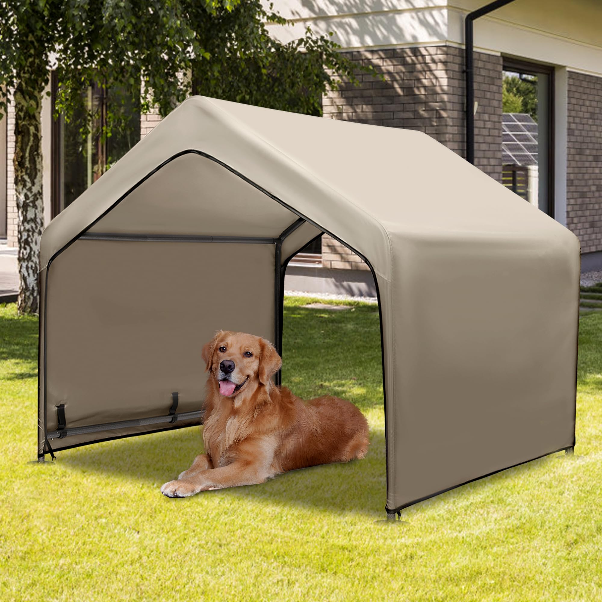 Summertrail Extra Large Dog House Outside, Dog Tent Outdoor, Big Dog Shade Shelter Doghouse Canopy, Water Resistant Dog shelter with Ground Nail,