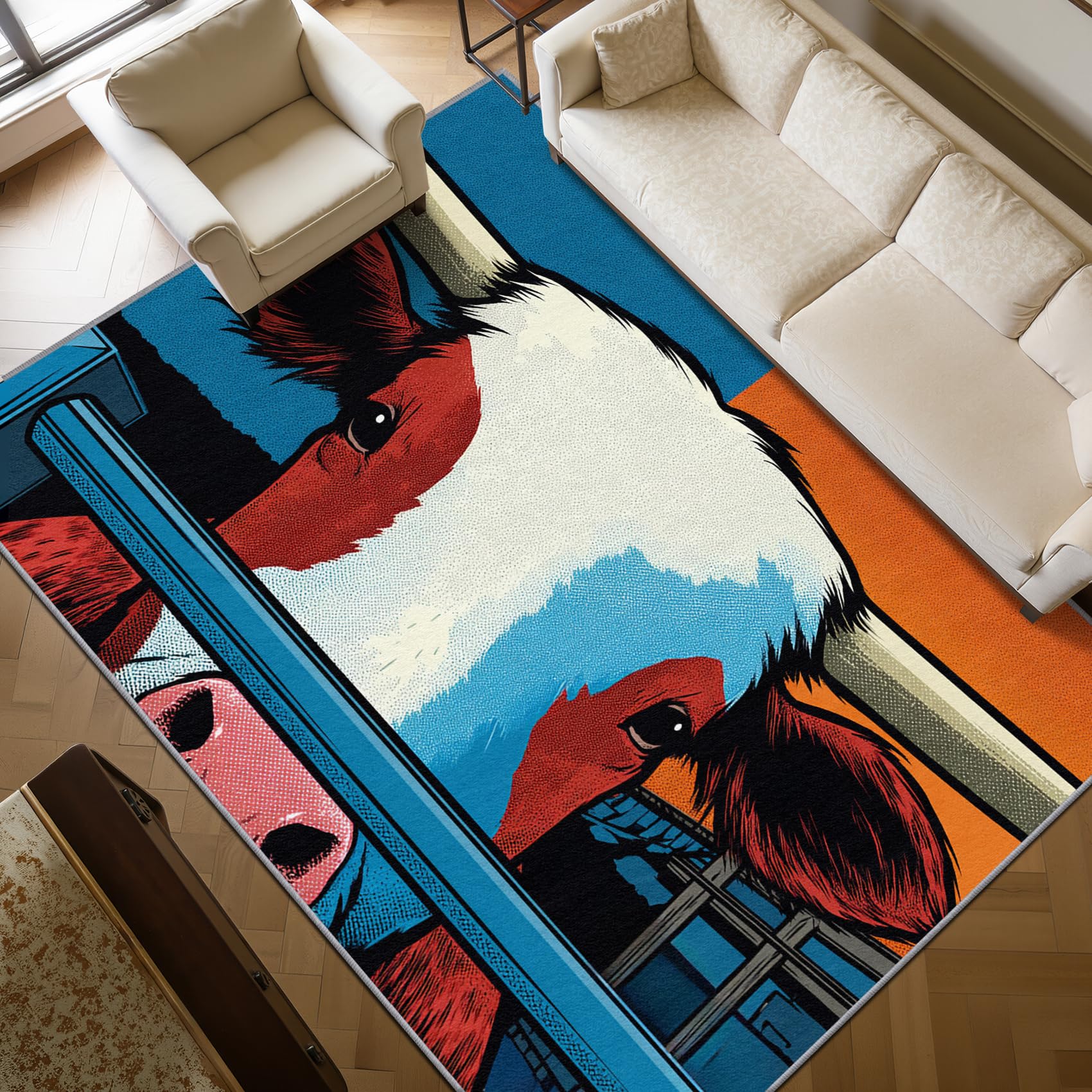 Mistela Kuh Teppich 120x170 cm Pop Art