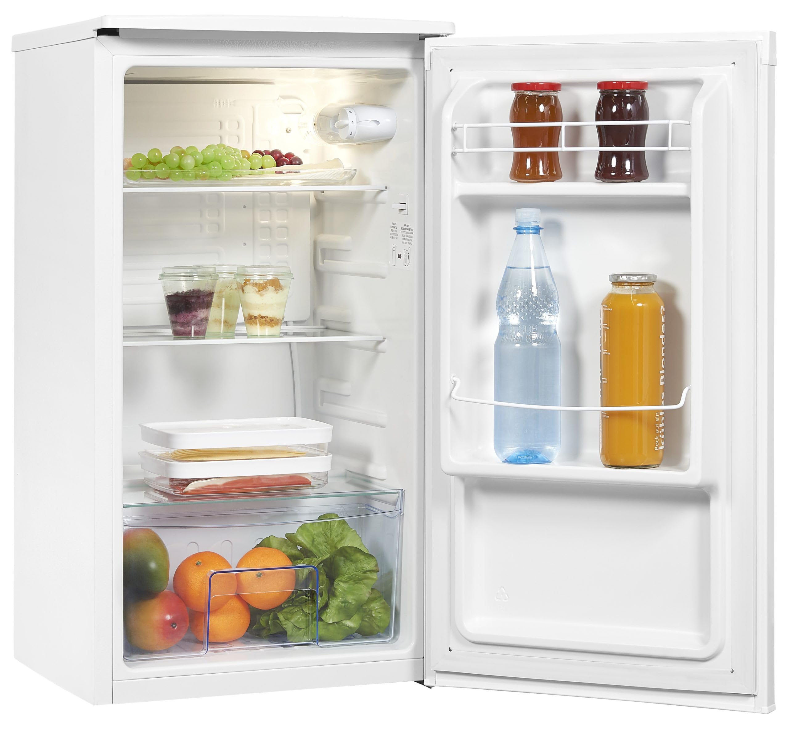 Exquisit Lodówka KS85-V-091E biała | pojemność użytkowa 75 l | światło LED | 45 cm