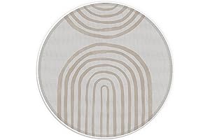 Boho Round Mouse Pad: Neutral Elegance for Your Workspace