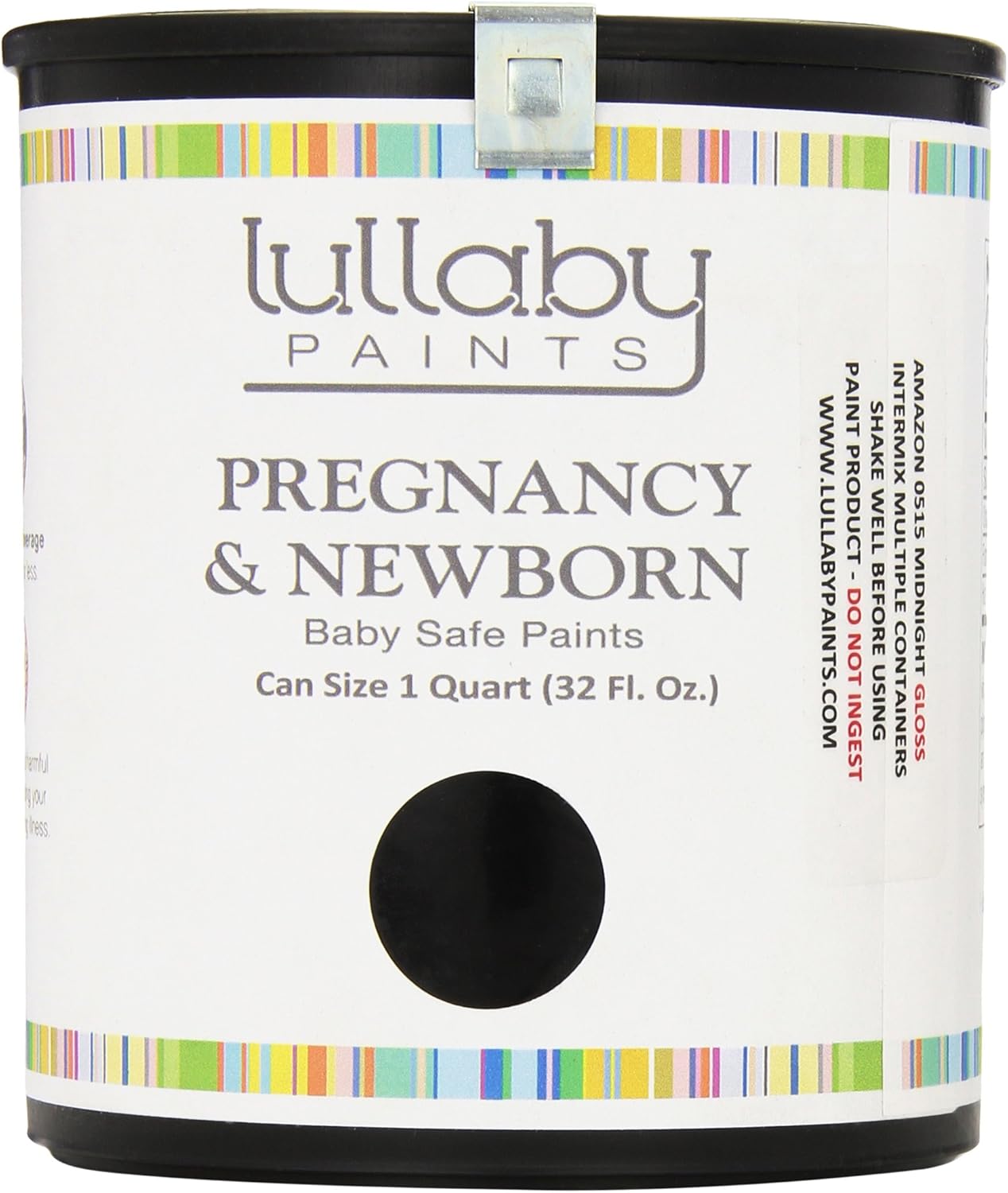 Lullaby Paints GLMdnght Midnight Gloss Trim and Furniture Paint, 1/2Gallon Household Paints