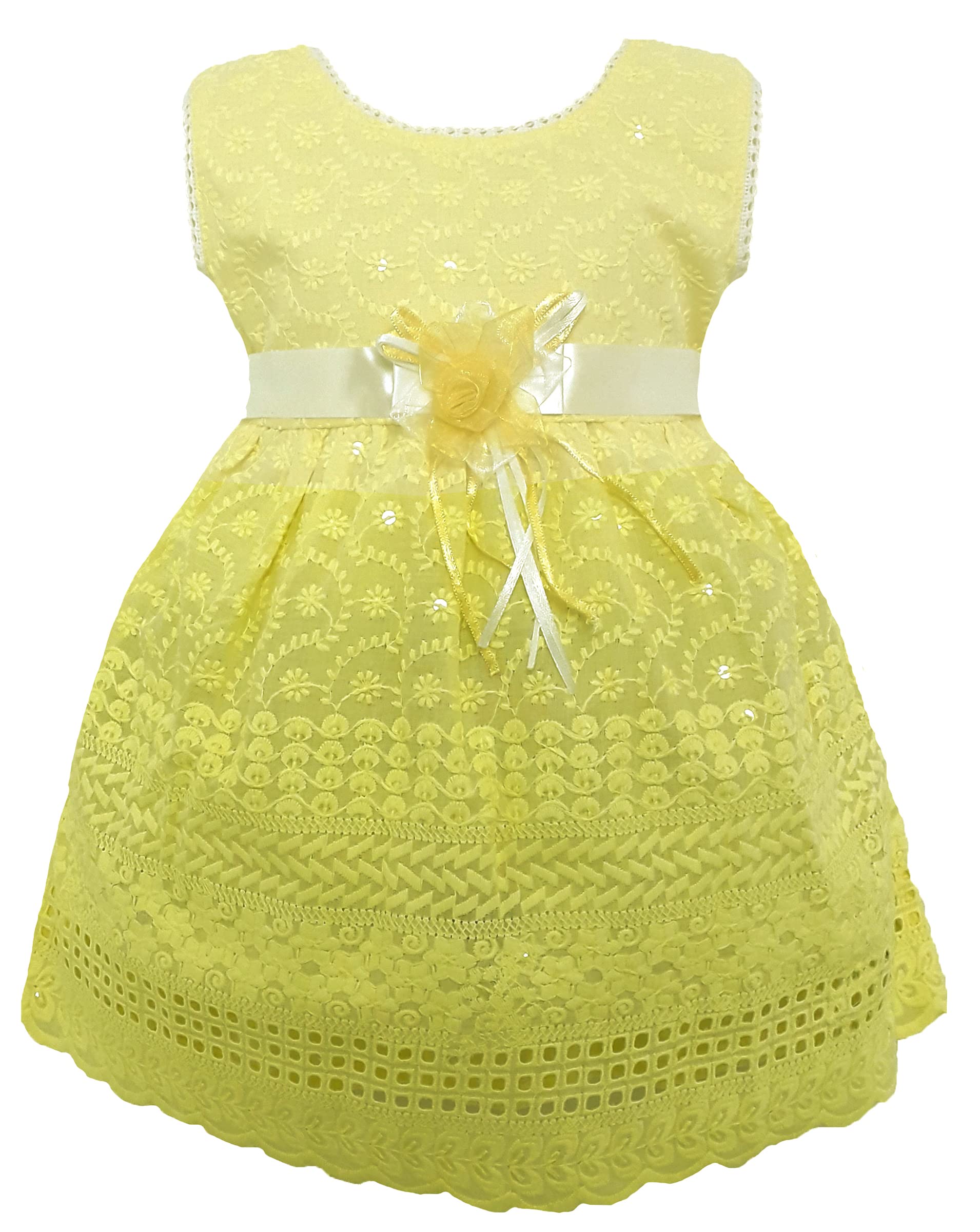 little PANDAGirls Fit & Flare Knee Length Embroidered Dress