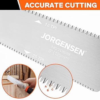 JORGENSEN Japanese Flush Cut Saw, 5 Inch Pro Double Edge