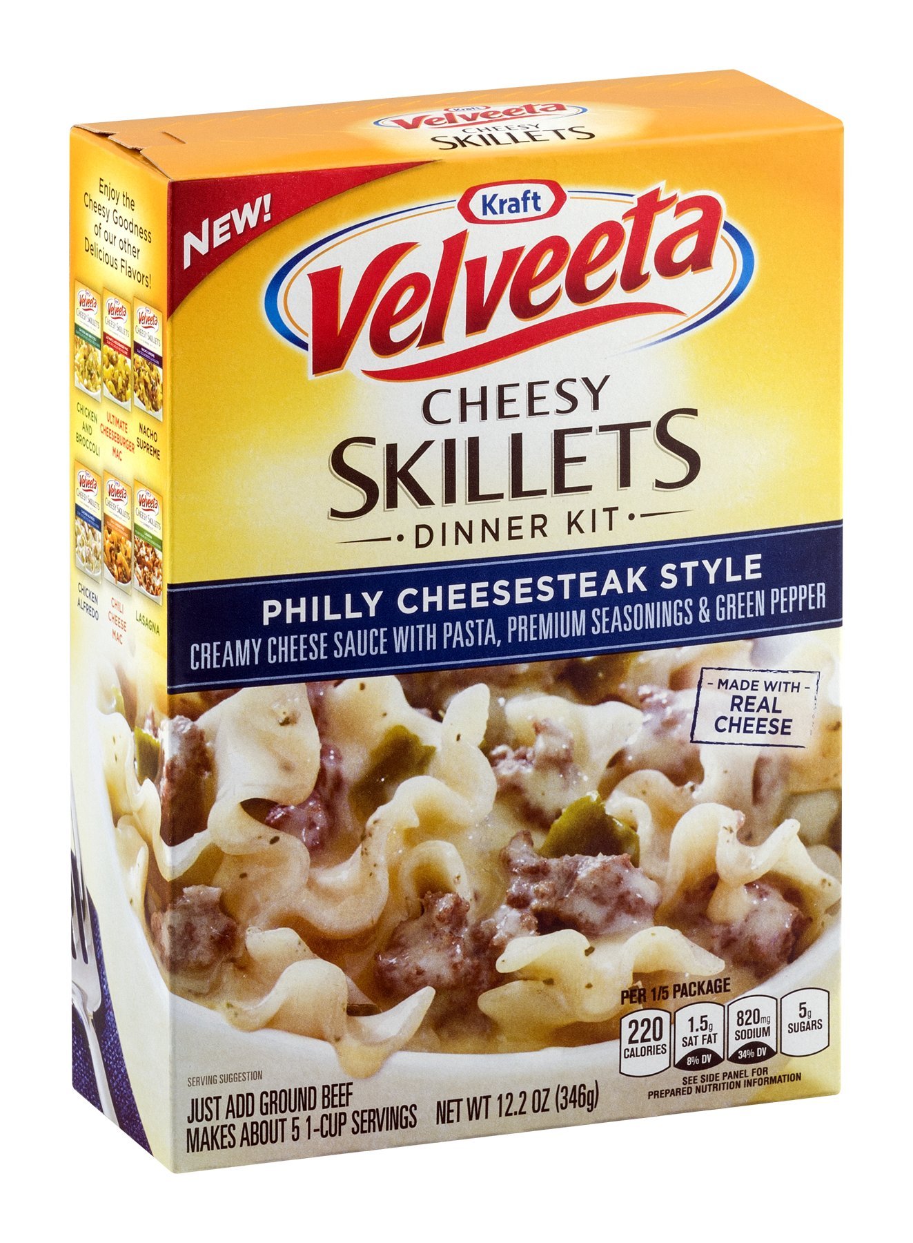 Amazon.com : Kraft Velveeta Cheesy Skillets Dinner Kit Philly