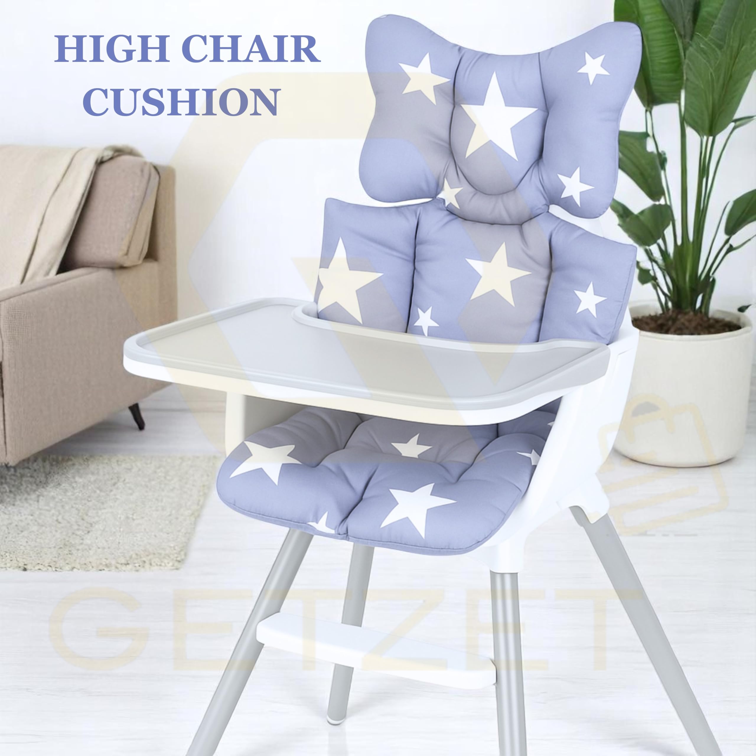 GETZET Baby Stroller Seat Liner, Toddler Seat Stroller Accessories, Cushion Pad Soft Pillow And Breathable Reverse Side Non - Slip Suede Fabric, Cotton, Cooling Pram Chair Comfortable Seat Pad Back Support Mat Liners. 3