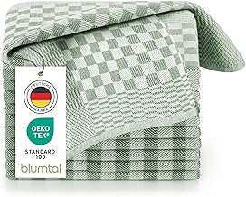 Blumtal Geschirrtücher Baumwolle 50x70 cm im 5er Set - Oeko-TEX zertifizierte Küchentücher - extrem saugstarke Geschirrhandtücher - Küchenhandtücher waschbar 95 °C - Geschirrtuch Garden Green