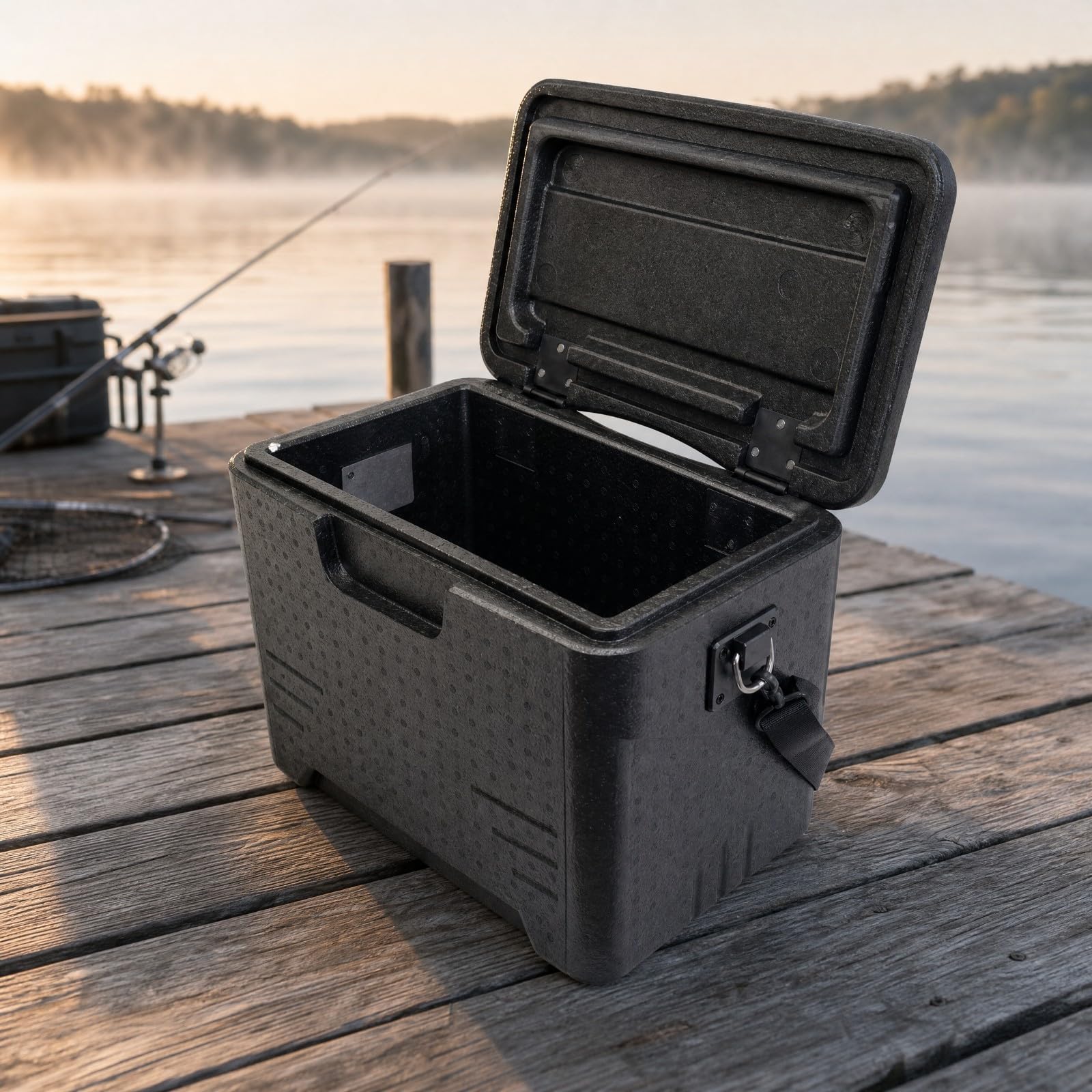 Gralara Kompakt Isolierbox mit Schultergurt | 22 Liter Fassungsvermögen, Isolier-Transportbox, tragbar, Isolierbox mit Griffen, für Camping, Angler