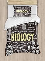 Vista 83 de Ambesonne Juego de funda de edredón de baloncesto, silueta de jugador de baloncesto, promoción de campeonato de competencia de atleta, juego de ropa