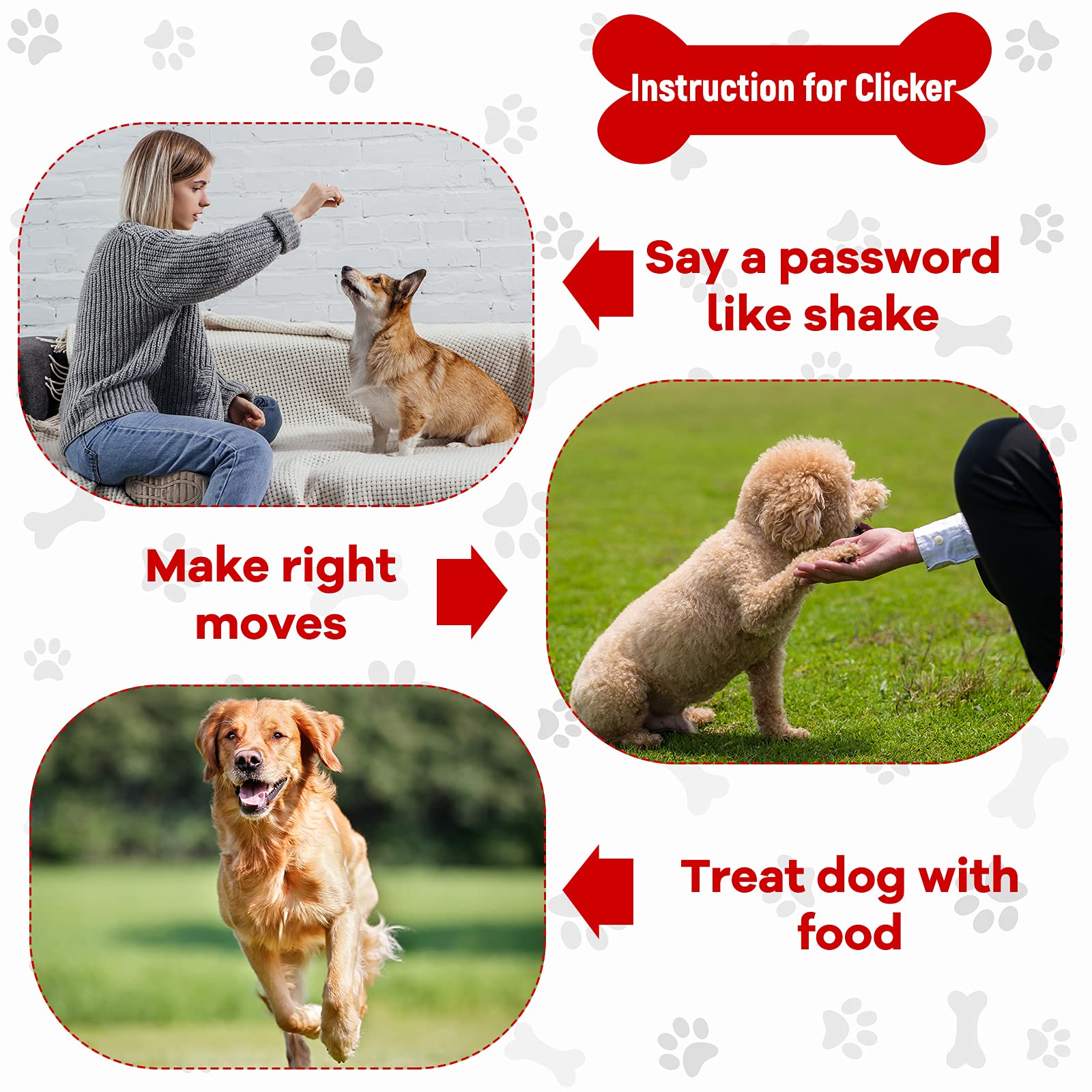 Frienda 18 clickers de entrenamiento para perros, gatos, pájaros, caballos, tamaño y sonido adecuados