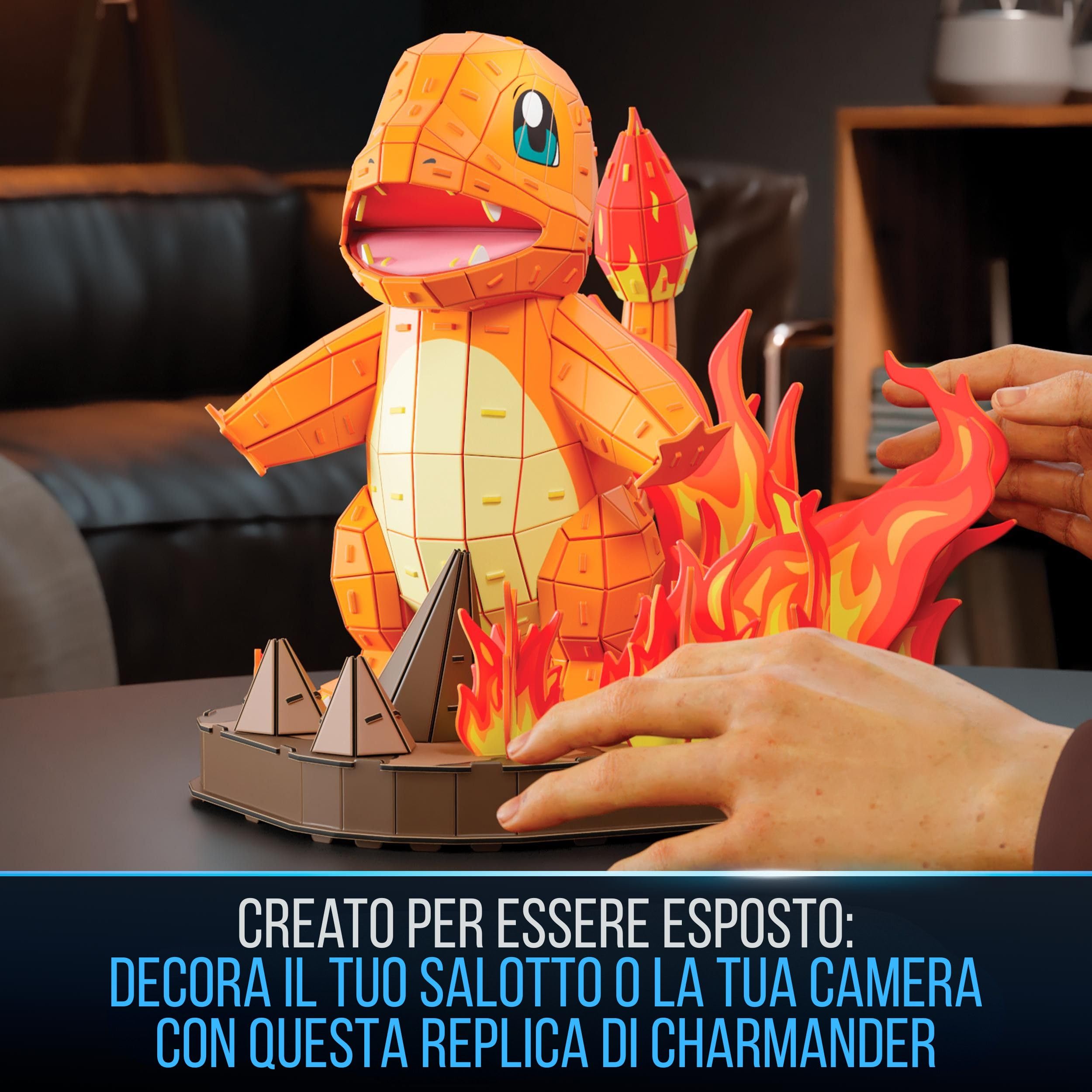 4D Build, Pokémon Charmander, Kit di Modellismo 3D, Puzzle per Adulti, 241 pezzi, dai 12 Anni in su