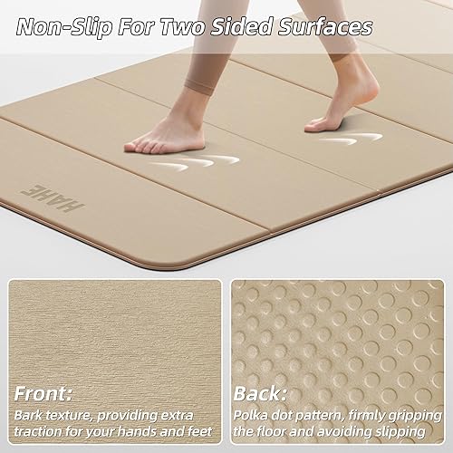 Miniatura 5 de Tapete de yoga plegable, 74 pulgadas de largo x 32 pulgadas de ancho x 13 pulgadas de grosor, tapete de ejercicio plegable, tapete de pilates ancho