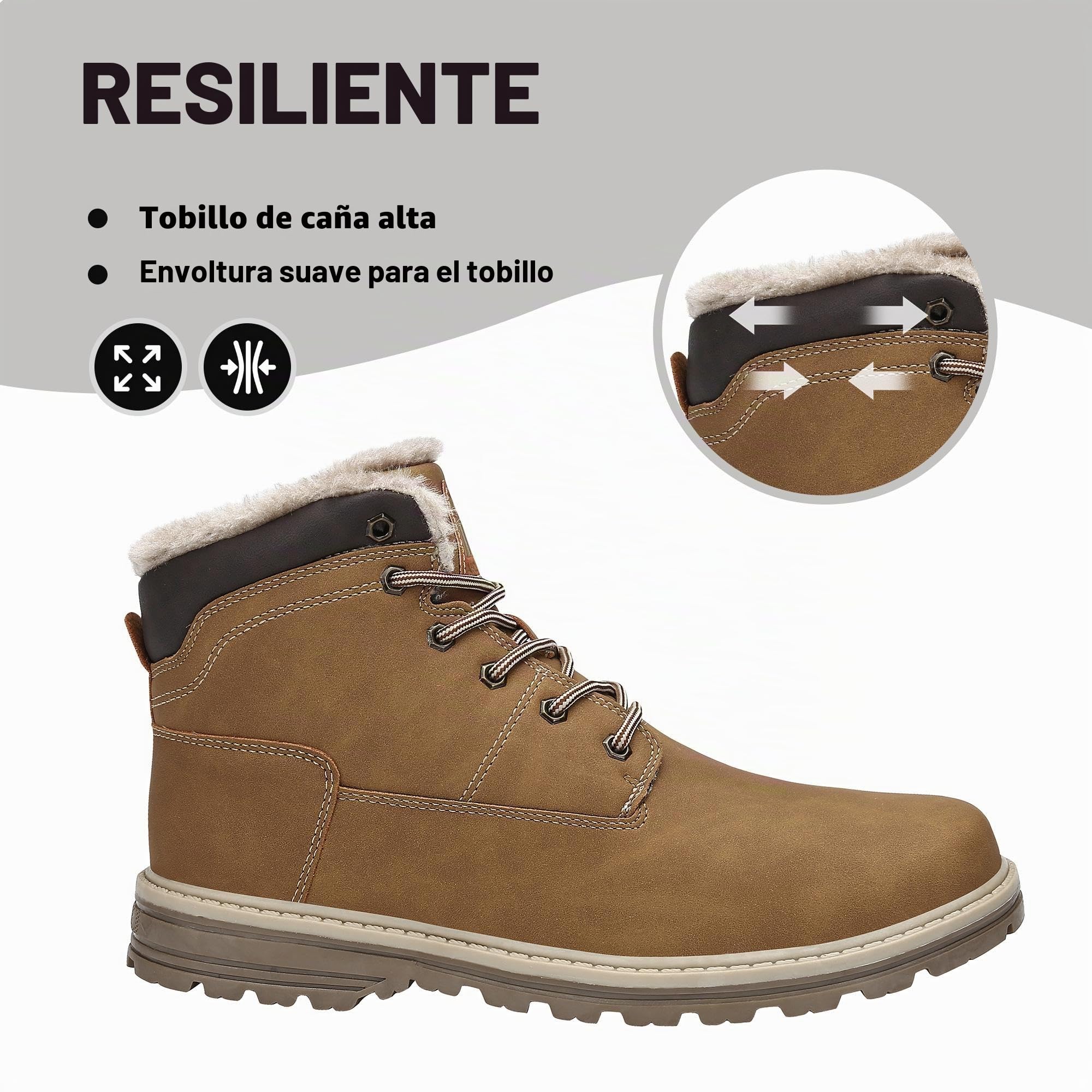Mishansha Botas de Nieve Hombre Mujer Invierno Amarillo Gr.44