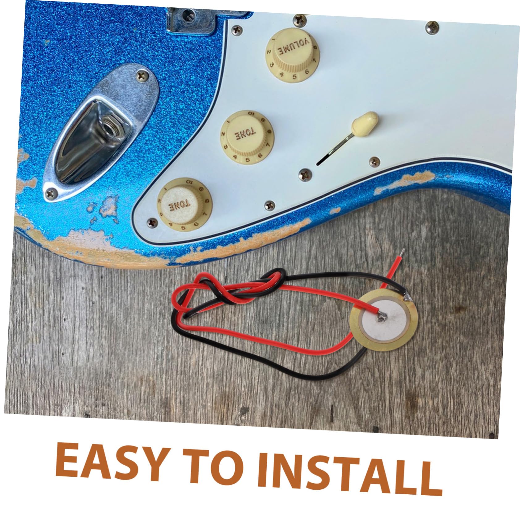 HEMOTON Pickup for Guitar Drum Acoustic Guitar Transducer Pickup Disc High Sensitivity Patch Cable