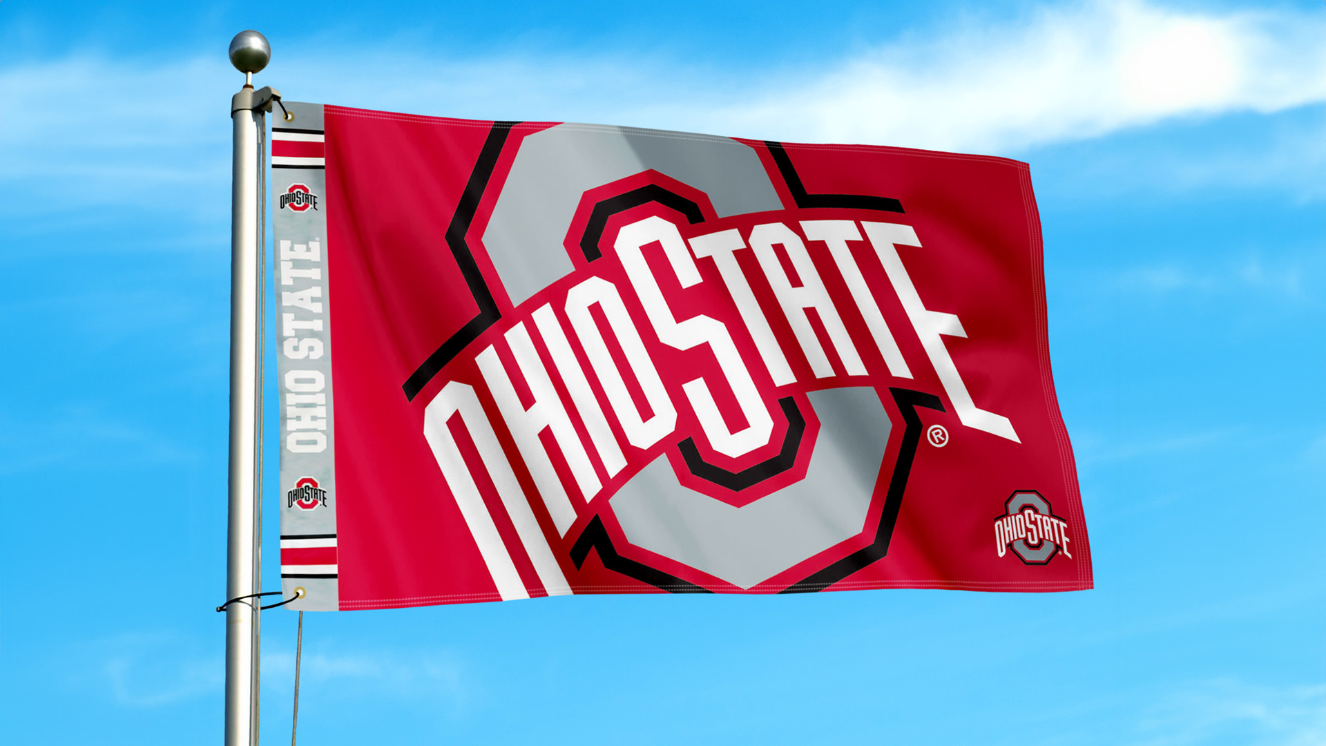 College Flags Banners Co Ohio State Buckeyes Grey Block O Garden Flag - Warehous