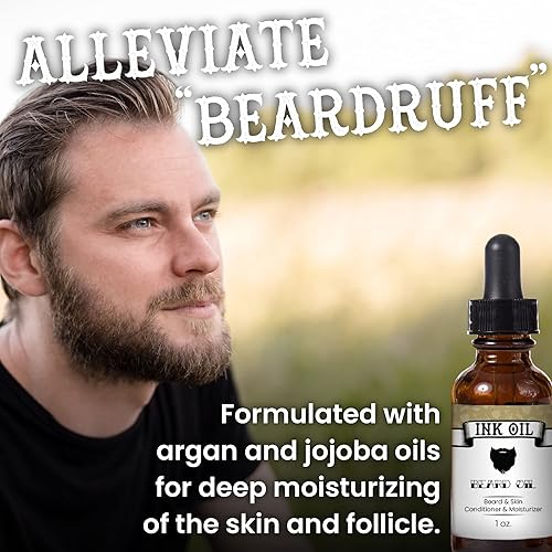 Miniatura 5 de Ink Oil Aceite para barba mezcla de aceites orgánicos de primera calidad  Aceite natural para barba para el crecimiento de los hombres  Ingredientes