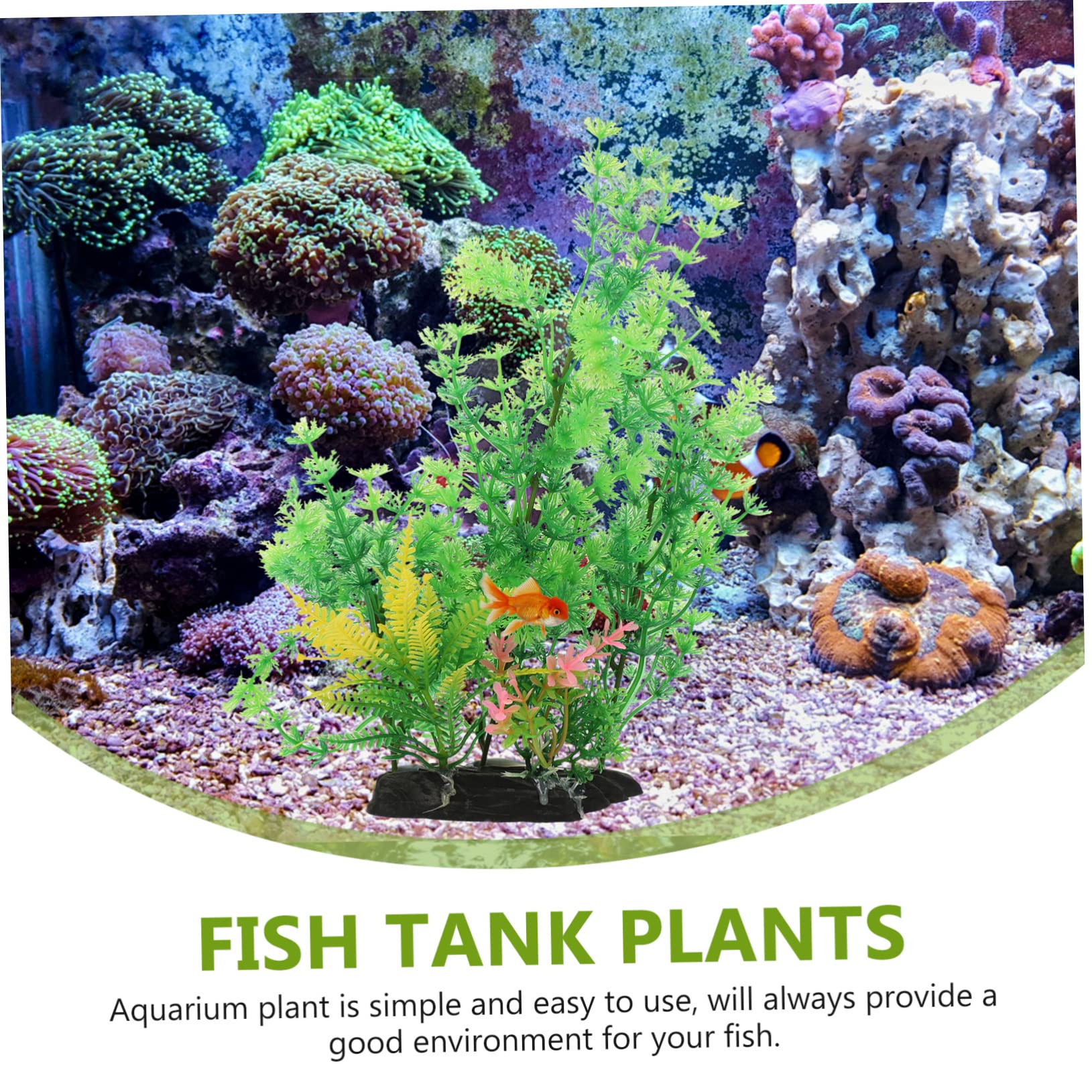 Sosoport 4 Sätze Aquarienlandschaft Kunstpflanze Zarte Aquarienpflanze Aquariumzubehör Aquariumdekor Gefälschte Haushaltspflanze Desktop-Aquarium- Aquarienanlage Plastik 2 Stück * 4