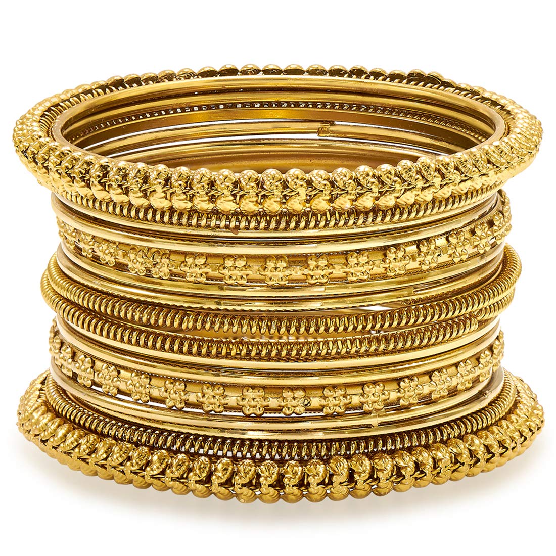 Peora Traditional Antique Look Oxidised Gold Plated Bangle Set Navratri Gift for Women Girls (Set of 1) (B07VNDHN4R) Amazon Price History, Amazon Price Tracker