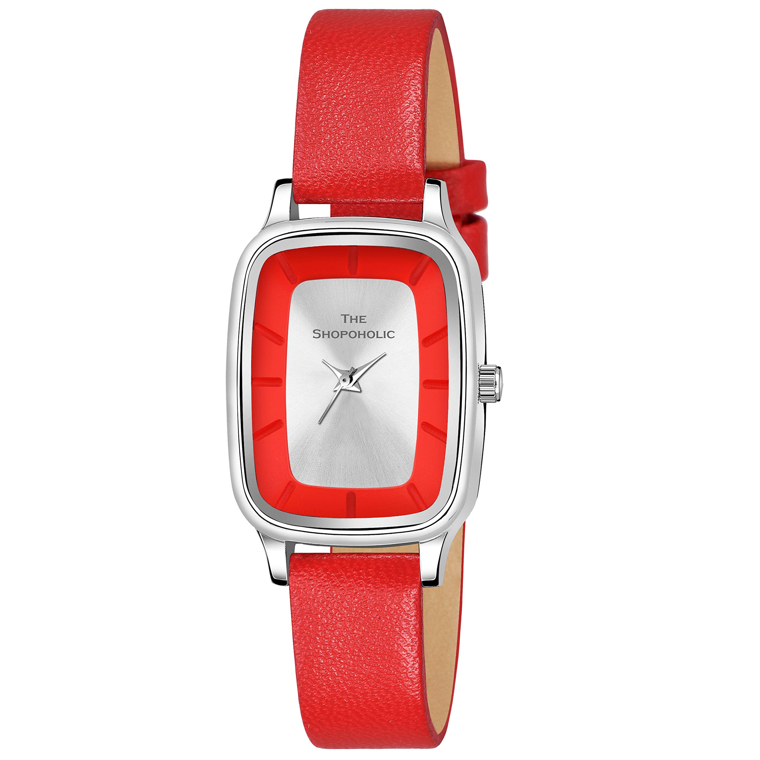 The Shopoholic Analogue Silver Dial Red Belt Watch for Womens(S-466) (B085GB5ZGQ) Amazon Price History, Amazon Price Tracker