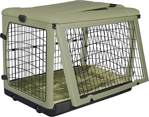 Miniatura 10 de Pet Gear "The Other Door" - Caja de acero de 4 puertas para perrosgatos con bandeja extraíble, gris esencial, 42 pulgadas